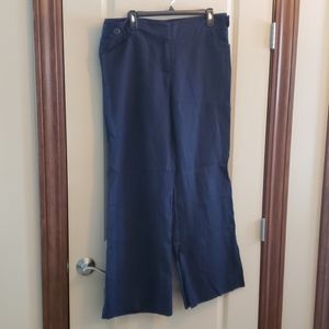 Size 14 women's J.Crew linen blue dress pants